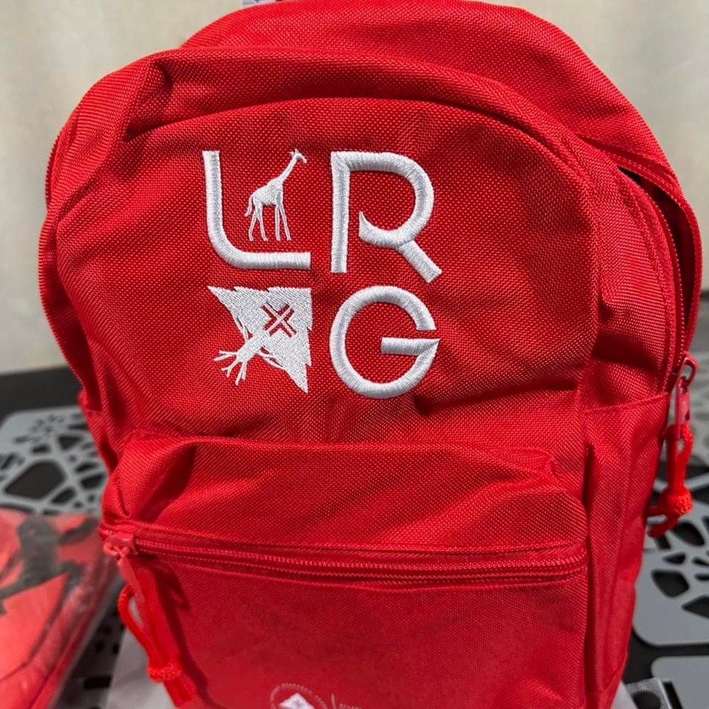 LRG Lifted Research Group Red Mini Backpack Sling Bag Giraffe Logo New
